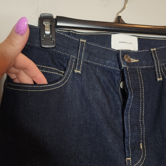 Current Elliot darkwash straightleg jeans.  Women's size 27. Button fly. - Picture 4 of 15